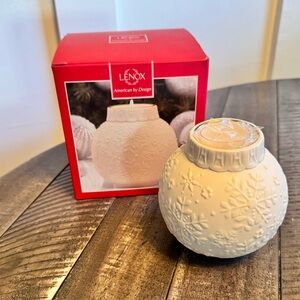 Lenox‎ Ornamental Glow Snowflake Votive Porcelain Holiday Christmas Decor New